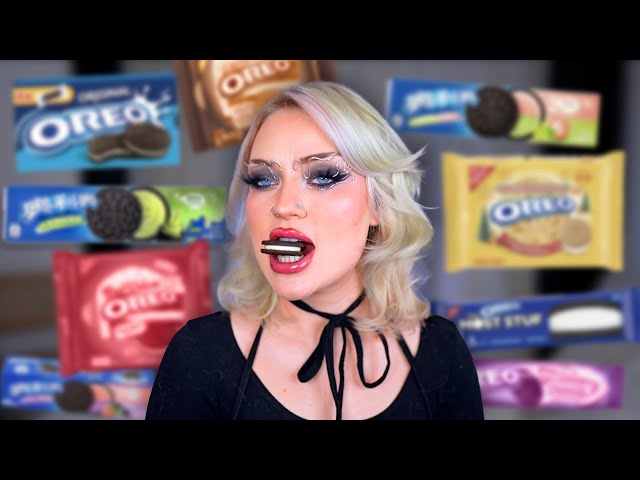 German Girl tries & rates EVERY OREO flavor (this was too much)