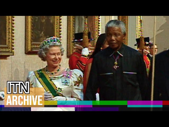 Raw Footage: Queen Elizabeth II Hosts Nelson Mandela at State Banquet (1996)