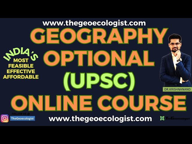 Best Geography Optional Course-UPSC #thegeoecologist
