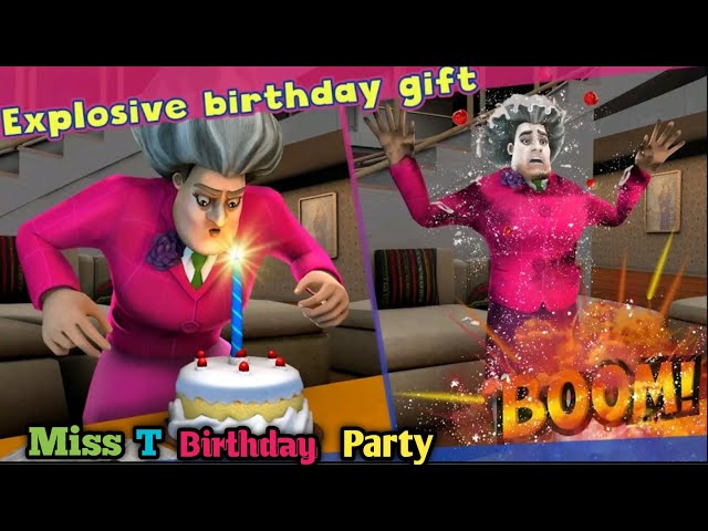 Scary Teacher 3D | 🤩 Prepare  for Explosive 🧨 Surprises at Miss T's Ill-Fated Birthday Party