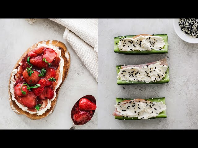 ad | Balsamic Strawberry Toast and Cucumber Boats Recipe