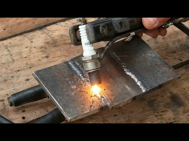 Amazing welding technique using spark plug