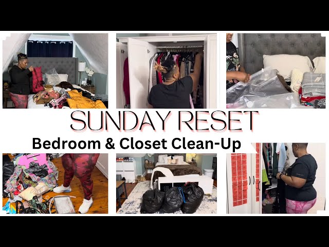 SUNDAY RESET | DEEP CLEAN BEDROOM & CLOSET DECLUTTER & PURGE | LETTING STUFF GO | SHYVONNE MELANIE