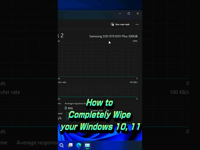How to Completely Wipe Your Windows 10, 11 Computers 💻 #youtubeshorts #shortsvideo #shorts