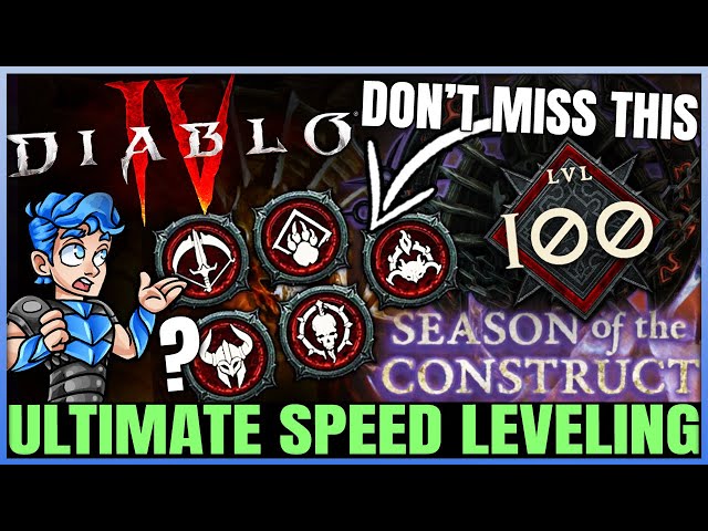 Diablo 4 - Season 3 FAST Easy Leveling Trick - Level 1 to 70 in 2 Hours - All Classes Guide!