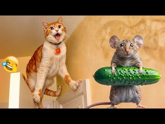 Funniest 2024😁Cats and 🥒 Cucumbers - Awesome Funny Pet Videos 😻🐶Part 13