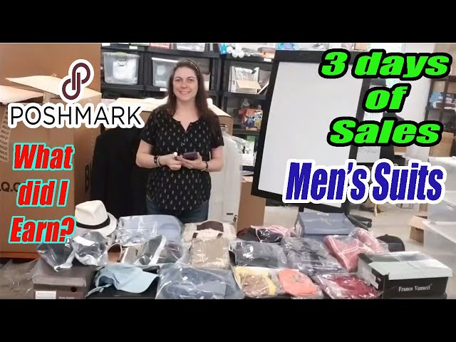 What Sold on Poshmark in 3 Days - Suits Sold really Well - I tell you my earning! - Online Reselling