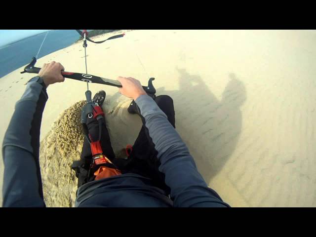 Kite sandsurfing
