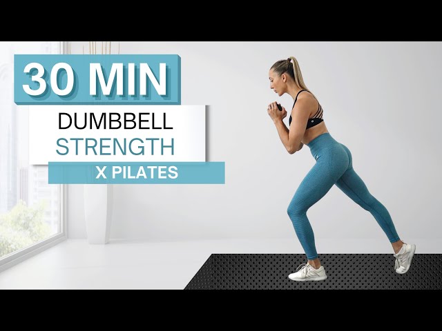 30 min DUMBBELL STRENGTH x PILATES WORKOUT | Full Body | Warm Up + Cool Down