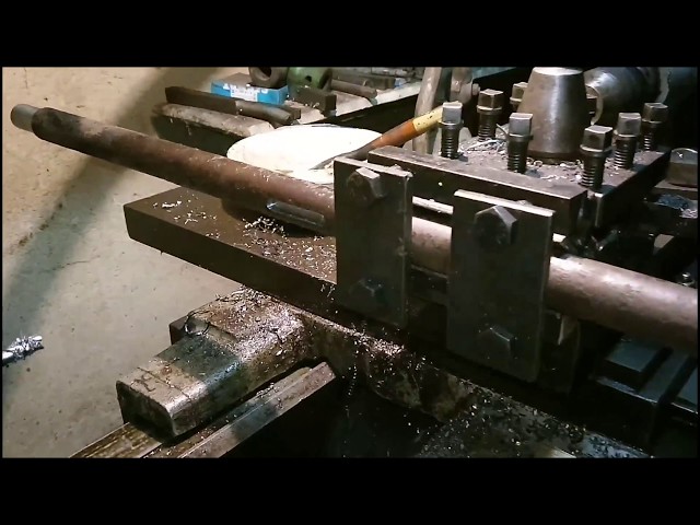 Make a shaft keyway on lathe