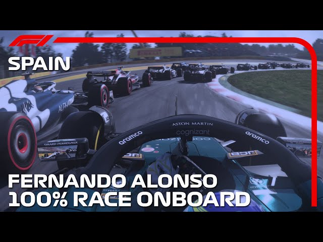 F1 2023 Fernando Alonso 100% Race Onboard at Spanish Grand Prix ( F1 22 Gameplay )
