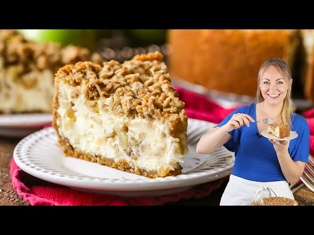 Apple Pie and Cheesecake Make a Creamy Autumnal Combination