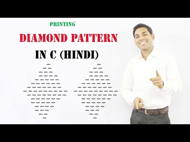 Printing Diamond Pattern from Any Symbol  in C (HINDI)
