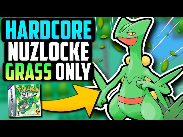 CAN I BEAT A POKÉMON EMERALD HARDCORE NUZLOCKE WITH ONLY GRASS TYPES!? (Pokémon Challenge)