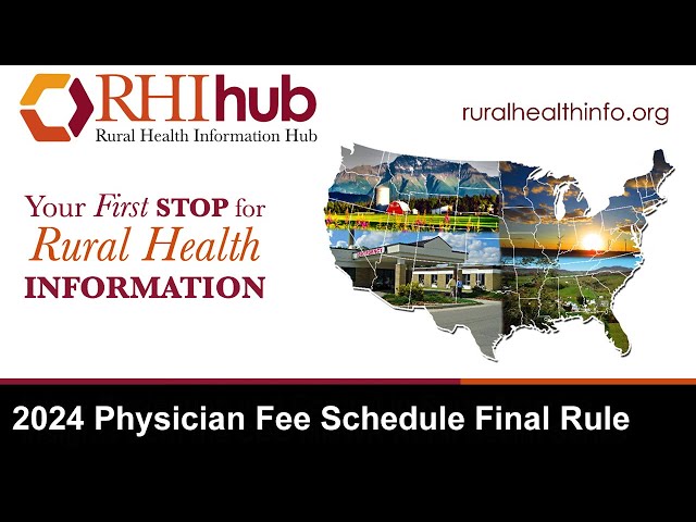 2024 Physician Fee Schedule Final Rule