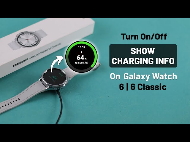 How To Turn ON/OFF Battery Charging % Percentage Info on Samsung Galaxy Watch 6 / 6 Classic!