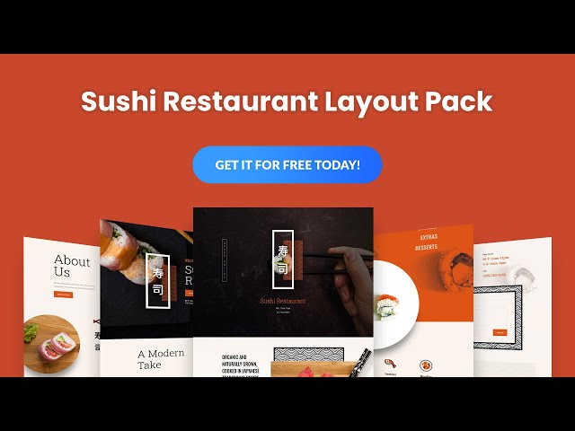 Get a FREE Sushi Restaurant Layout Pack for Divi