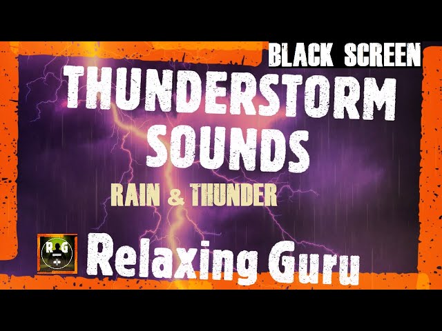 Rain and Thunder (BLACK SCREEN) | Thunderstorm Sounds for Sleeping, Studying, Relaxing | 8 HOURS