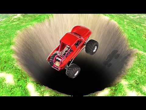 MONSTER TRUCK vs 100,000FT DROP! Jumps & High Speed Crashes