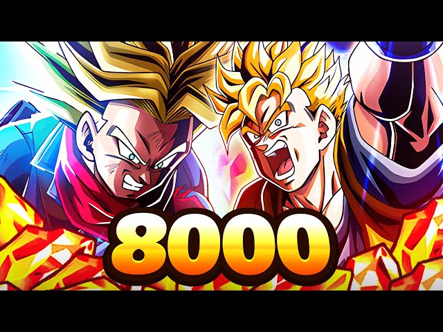 8,000+ STONES! CARNIVAL LR FUTURE GOHAN & TRUNKS SUMMONS!! (DBZ: Dokkan Battle)