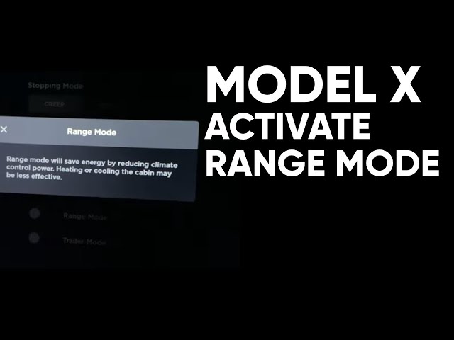 Turning on Range Mode to save power in Tesla Model X!