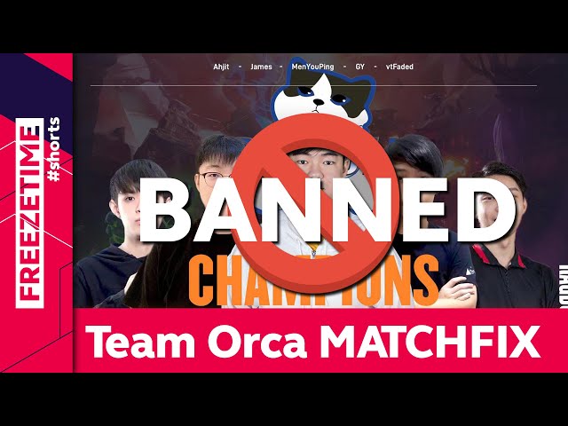 team ORCA BANNED - MatchFix - Account Sharing - FreezeTime #shorts