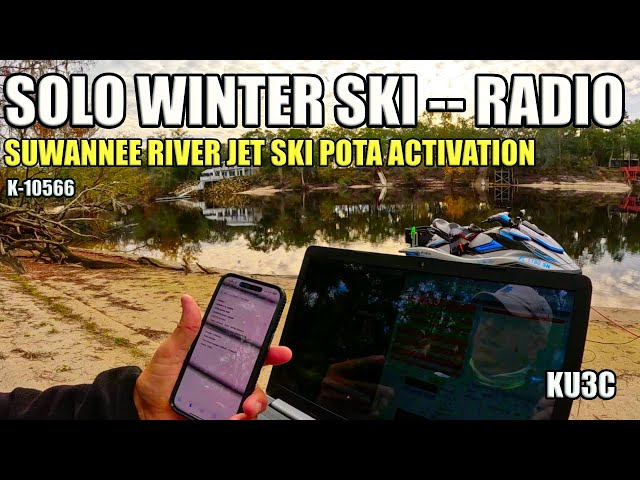 Yamaha FX WaveRunner skis Suwannee River to "activate" a park for Amateur Radio & POTA #jetski KU3C