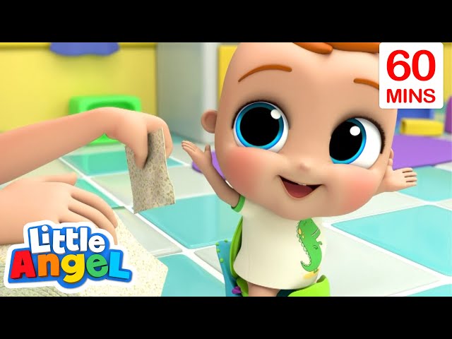 Yes Yes Go Potty! | Little Angel Sing Along | Learn ABC 123 | Fun Cartoons | Moonbug Kids