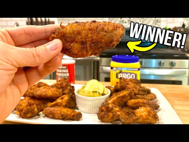 SUPER Crispy Wings With One SECRET Ingredient! | Crispy Chicken Wing Recipe