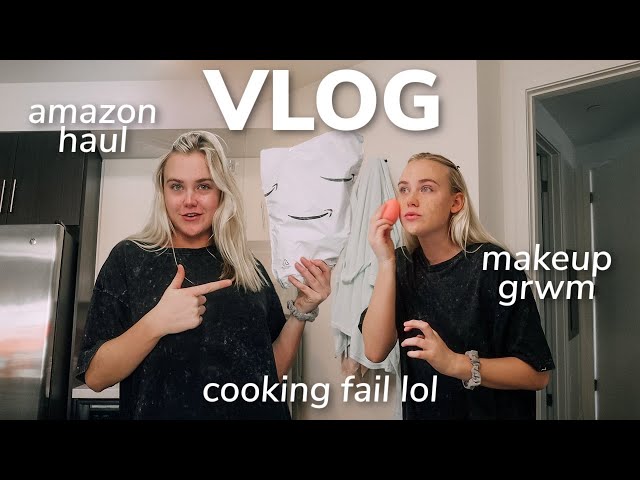 VLOG: cooking fail lol, amazon haul, makeup tutorial