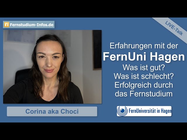 Erfahrungen mit dem Fernstudium an der FernUni Hagen – Live-Talk mit Choci und Tipps für das Studium