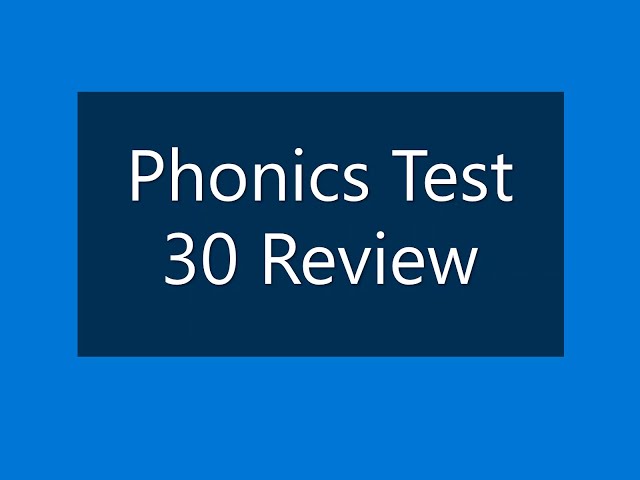 Test 30 Review