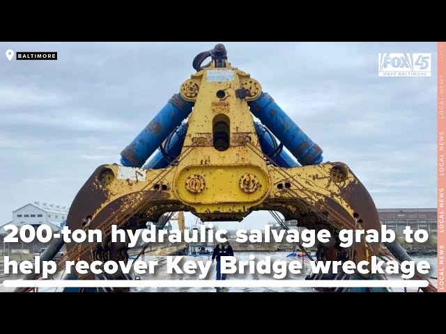 200-ton hydraulic salvage grab to help recover Key Bridge wreckage