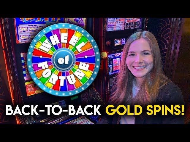 WOW!! Back 2 Back Gold Spins And First Spin BONUS! Wheel of Fortune Gold Spin Slot Machine!!