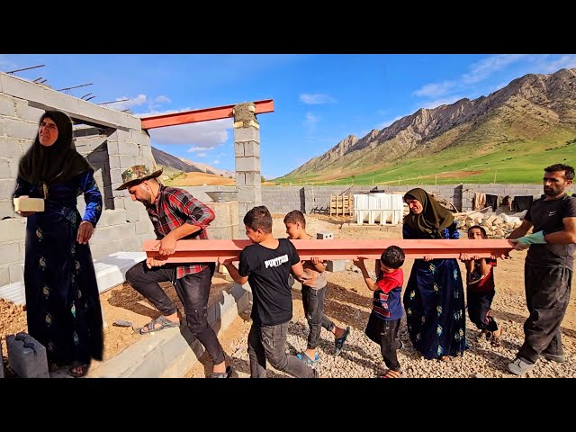 Peren family's rural vlog.  Tahmorth has used iron beams to roof the house @peren466