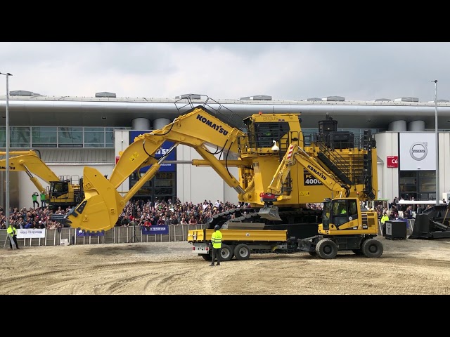 The Huge Komatsu PC4000 Shovel Excavator Demo At Bauma 2019