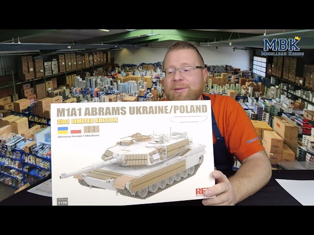 MBK unboxing #875 - 1:35 M1A1 Abrams UKRAINE/POLAND 2in1 Limited Edition (Rye Field 5106)