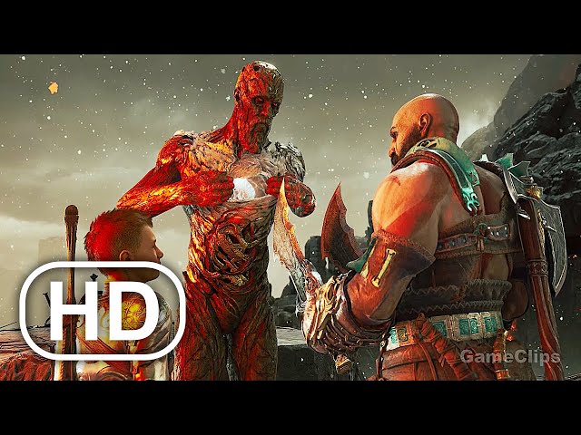 Kratos Meets Surtr Scene 4K - God Of War Ragnarok