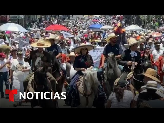Marchan en México a favor de las corridas de toros y las peleas de gallos | Noticias Telemundo