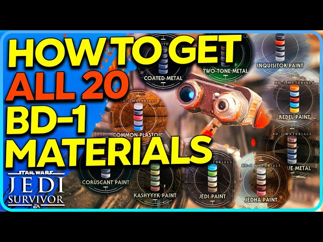 How to Get ALL BD1 Colors/Materials Star Wars Jedi Survivor