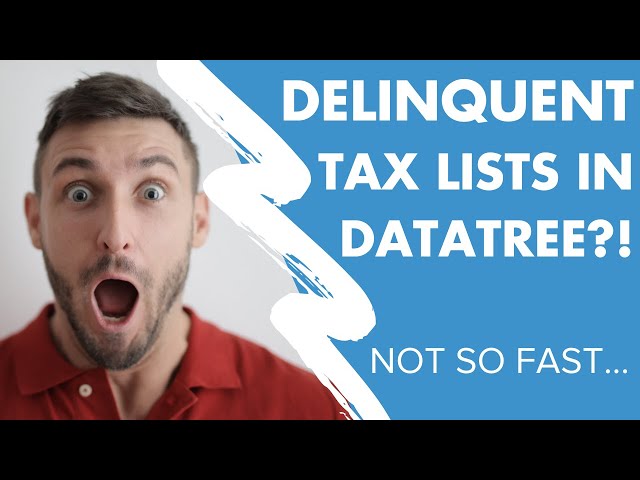 Delinquent Tax Lists in DataTree?!?! Not so fast...