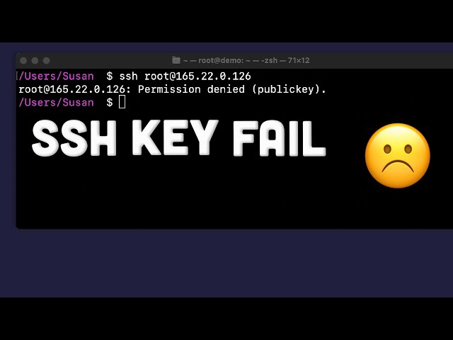 Fix for SSH Permission Denied (Public Key)