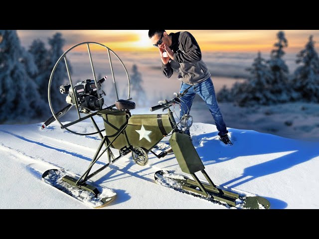 DIY propeller snow bike