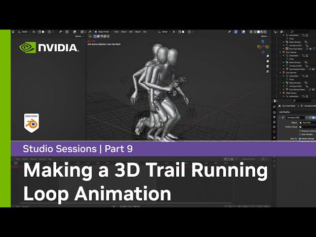 [Blender] Making a 3D Trail Running Loop Animation w/ Alexandre Albisser Part 9: Animation Loop