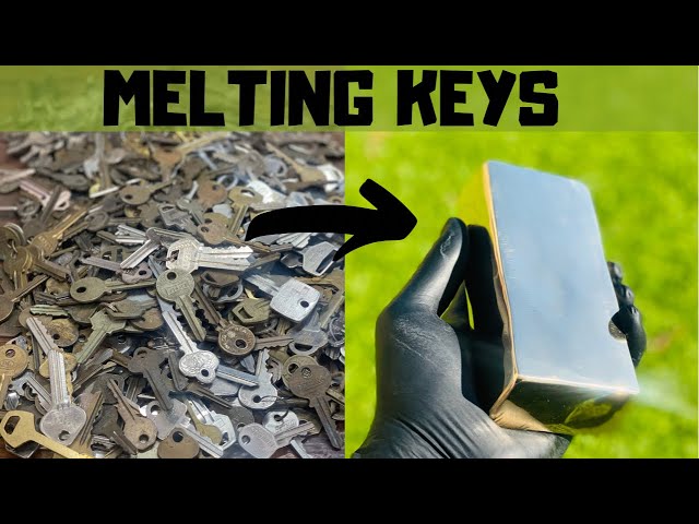 Bulk Key Meltdown - Perfect Mirrored Bar - Golden Brass Bar - ASMR Metal Melting - BigStackD Casting