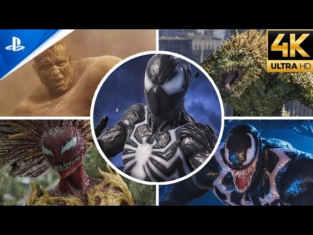 Symbiote Suit vs All Villains Boss Fight (Ultimate Difficulty) - Spider-Man 2 PS5 (4K)