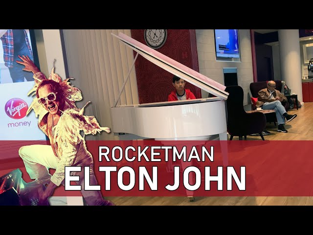 Congrats Taron Egerton & Elton John! Playing Rocket Man in a Bank Cole Lam 12 Years Old