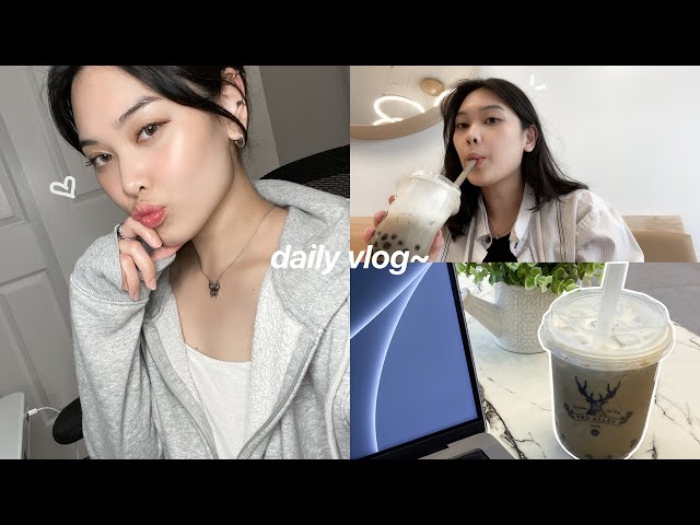 daily vlog: summer of a uni student, internship life, grocery shopping, bubble tea shop !!