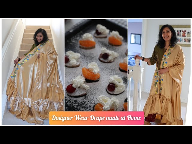 Creating a designer wear drape at Home to Easy Indianized Valentine Recipes