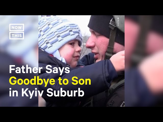 Heartbreaking: Ukrainian Father Says Goodbye to Baby Son #Shorts